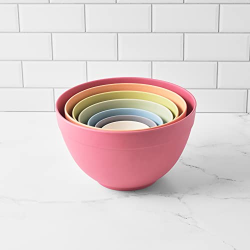 Bamboozle Nesting Bowls Set Pastel Color Mixing Bowl Set for