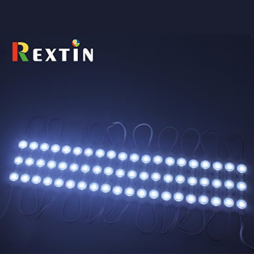 Rextin Super bright 200pcs 3 LED Module White 5050 SMD 66-72LM Each Module Waterproof Decorative Light for Letter Sign Advertising Signs with Tape Adhesive Backside 3 Years Warranty - Thumbnail 7
