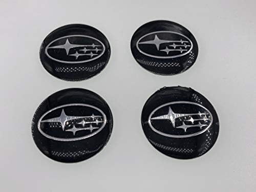 LANPARD 4X 56MM/2.2" Black Wheel Center Hub Cap Sticker Decals Emblem Badges for Subaru