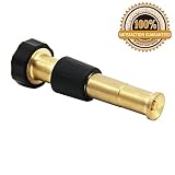 Twinkle Star Heavy-Duty Brass Adjustable Hose Nozzle, Adjustable Spray Patterns, TWIS3452