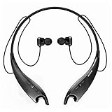 Mpow Jaws Gen-3 Bluetooth Headphones, Wireless Neckband Headphones 13H Playtime, Bluetooth Headset W/Call Vibrate Alert & CVC 6.0 Noise Cancelling Mic, Bluetooth Earbuds Magnetic, Black