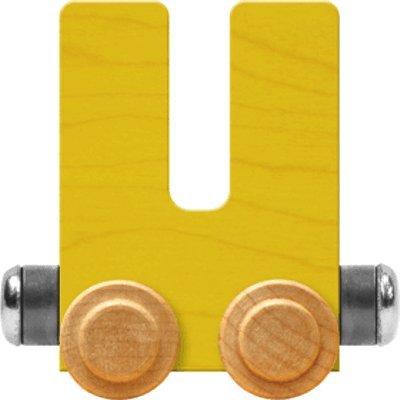 NameTrain Bright Letter Car U - Made in USA (Yellow)
