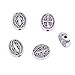 Yaoding 80 Antique Silver Religious Wear Saint Benedict Medallion Oval Loose Spacer Beads Jewelry Making Charms for DIY Necklace Bracelet Jewelry