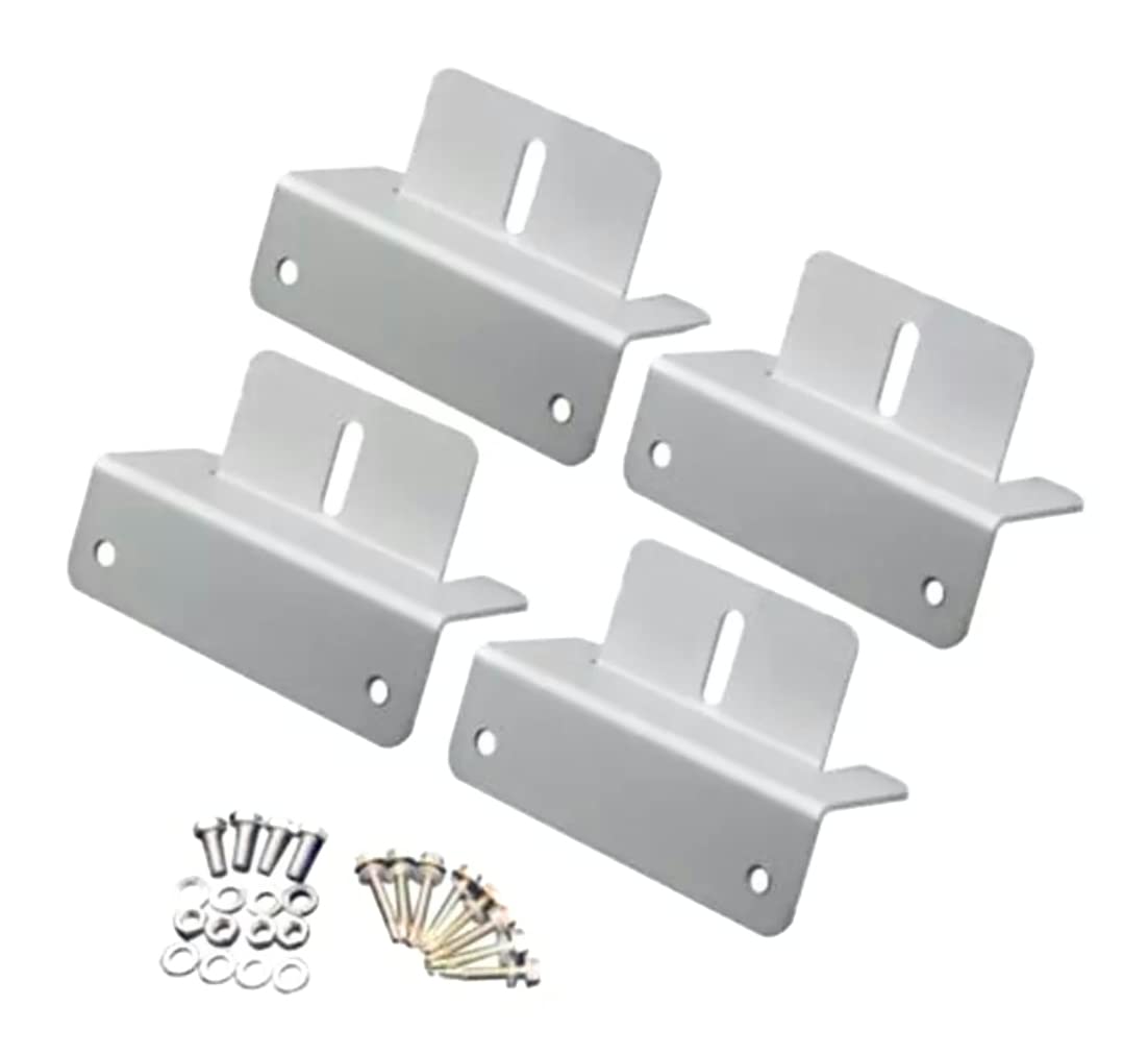 CraigSolar Set of 4 Solar Panel Aluminium Mounting Z-Type Brackets with Nuts and Screws for RV, Boat, Van, Caravan & Shed Roofs