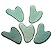 Top Plaza Gua Sha Scraping Massage Tool 100% Hand Made Natural Green Aventurine Jade Guasha Board SPA Acupuncture Therapy Massage Stones-Set of 4