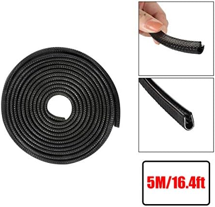 Senzeal 5m U字型 高品質ゴム 車用 ドアモール ドアエッジガード 最安値 騒音低減 着脱簡単車の保護用品 壁や隣の車への衝突防止 ブラック テープ不要防水シール キズ防止 ドアプロテクター