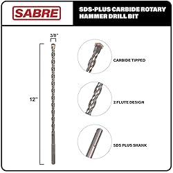Sabre Tools 3/8 Inch x 12 Inch SDS Plus Rotary