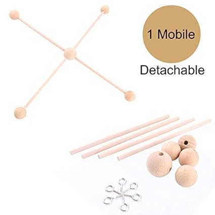 Diy Baby Wooden Mobile Frame Hanger Nursery Mobile Kit Frame Crib Decor Mobiles