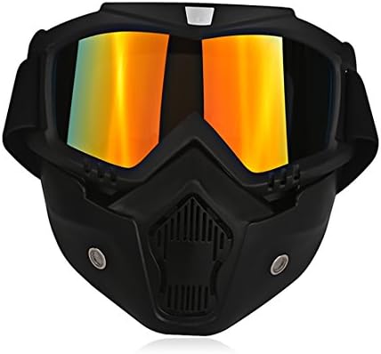 Motorcycle Motorcross Dust Mask Racing Detachable Goggles Helmet Shield For Women &amp; Men Over Glasses Protection Party Decorations (Model 1)