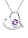 Valentine's Day Gift Natural Amethyst Gemstone February Birthstone Necklace Sterling Silver Birthday Gift for Her