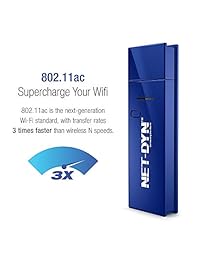 parte superior Dual Band Wireless WiFi Adapter, AC1200 USB, 5 GHz y 2,4 GHz (867mbps 300Mbps), Super Fuerza So usted puede decir Bye a Buffering, para PC o Mac, por net dyn