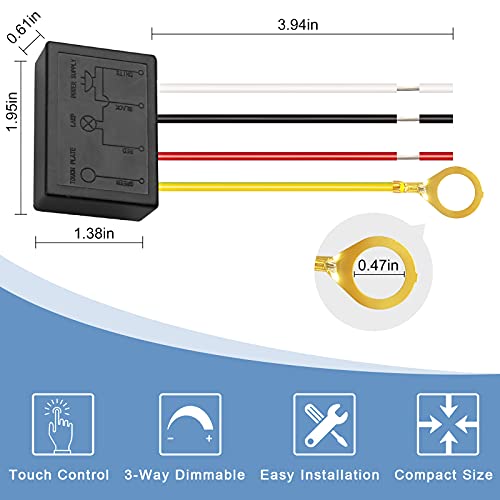 Desk Touch Light Control 3 Way Switch Diagram 2 Pack Touch Dimmer