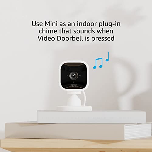 Blink Video Doorbell (White) + Mini Camera (White) with Sync Module 2