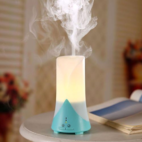 TERUTERU - Ultrasonic Humidifier USB Air Purifier Aroma Diffuser Spray with Time Setting, Cool Air Humidifier, Warm White LED Lamps (Blue)