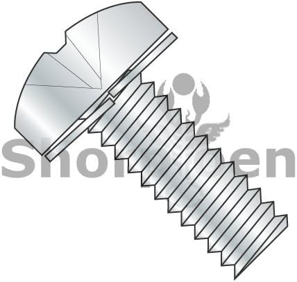 ISO 7045 Phillips Pan Split Washer Sems Machine Screw Fully Threaded Zinc and Baked M2.5-0.45 x 8 BC-MI2.58SPP (Box of 10000) weight 10 Lbs