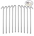RAM-PRO 40-Piece Tent Garden Stakes Heavy Duty, Galvanized Steel Pegs Rust-Free Garden Edging Fence Hook, Landscape Pins | for Outdoor Camping, Soil Patio Gardening, & Canopies (9