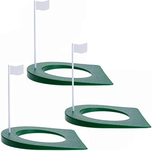 Golf Putting Cup and Flag Putt Training Hole All-Direction Surface Regulation Practice Cups for Men Women Kids Indoor Outdoor Home Office Backyard Golfing