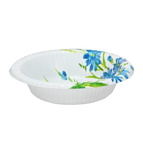 Nicole Home Collection 35 Snack Paper Bowl, 12-Ounce, Blue/Floral