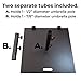 Abba Patio 78 lb. Square Steel Market Patio Umbrella Base Stand with Wheel and 2 Separate Poles for 1-1/2