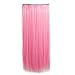 Stepupgirl Hair Extension 23 Inch Straight Synthetic Full Head Clip in Hairpiece Wig (Pink)