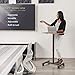 Seville Classics AIRLIFT Pneumatic Laptop Computer Mobile Desk Cart for Home School or Office with Wheels Height-Adjustable from 29.3