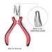 Pliers,Micro Pulling Needle and Loop Threader 3Pc Kit for Micro Ring Link Hair and Feather Extensions