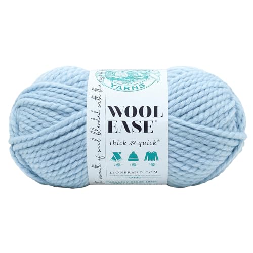 Lion Brand Yarn Company 1-Piece Wool-Ease Thick and Quick, Glacier, one Size, 640-105L