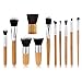 Xubox Makeup Brush Set, 11 Pieces Makeup Brushes Set Professional Bamboo Handle Premium Synthetic Kabuki Foundation Blending Blush Concealer Eye Face Liquid Powder Cream Cosmetics Brushes Kit with Bag