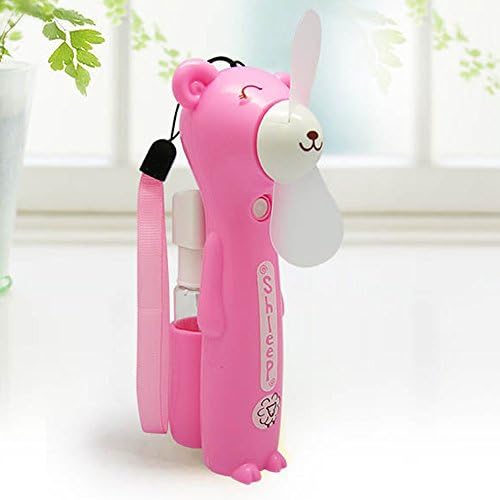 AMTopShow Kid Battery Powered Water Misting Fans Portable Hand Held Mist Sprayer Pink Sheep