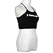 Bolayu Women Letter Sleeveless Halterneck Tank Crop Tops Vest Blouse Shirt (S) Black