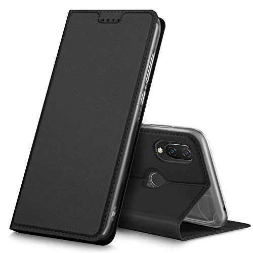 Huawei Nova 3i case, KuGi Huawei Nova 3i case, Ultra-Thin DD Style PU Cover + TPU Back Stand Case for The Nova 3i Smartphone(Black)