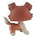 new brand #1542 Littlest Pet Shop Red Brown Collie Dog Puppy Blue Eyes Figure LPS Toy