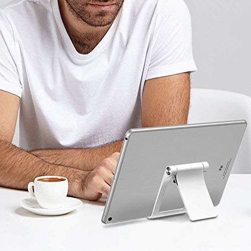 Cell Phone Stand Holder Desk Dock Compatible Phone X 8 7 6 Plus XS XR Max 6S 5,Pad Mini Pro Air, Samsung Galaxy S10 S9 S8 S7 Edge Plus S6, Adjustable Smartphone Holder for Desktop Foldable - Thumbnail 6
