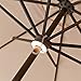 C-Hopetree 11 ft Outdoor Patio Market Umbrella with Solar LED Lights - Beige