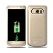Galaxy s6 Edge Plus Battery Case - BIGFOX External Charger Case for Samsung Galaxy S6 Edge Plus - [4200mAh] S6 Edge Plus Ultra Slim Rechargeable Portable Charger Cover Case Power Bank Case (Gold)