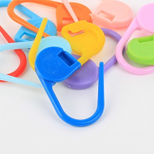UOOU 240 Pcs Locking Stitch Knitting Crochet Needle Clip Counter Markers Stitch 10 Colors