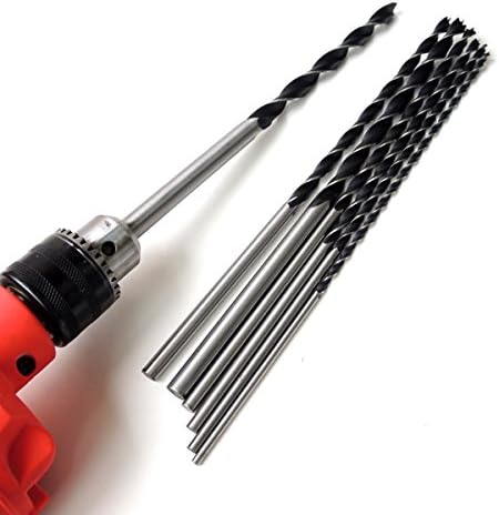 High Carbon Steel Twist Drill Bits Power Tools High Speed Steel HSS Drill Bit Set Length 300mm Diameter 4-12mm Wood Carving Tool