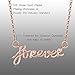 Blinkingstare Rose Gold Forever Pendant Necklace - Round Cubic Zirconia Choker Simple Necklace for Women