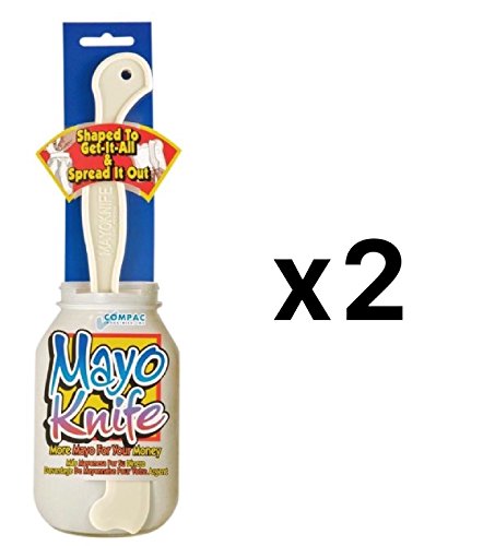 Compac Mayo Knife Spreader Plastic Knife Shaped To The Contour Of Mayonnaise Jars (2 Pack) - Thumbnail 2