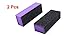 uxcell 4 Way Nail File, 2 Pcs Nail Buffer Sanding Block Manicure Art Tool Shiner Polisher for Women and Men, Sponge Nail Polishing Tool Kits for Professional Salon Home Use, Black Purple