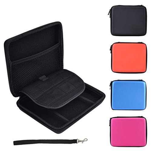 Coohole Colorful EVA Bag Carrying Case Cover Organizer 10 Game Cartridg For Nintendo 2DS (Blue)