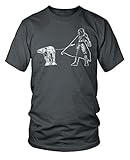 Darth Vader Walking a Pesky AT-AT on a Leash Funny Star Wars T-Shirt Medium