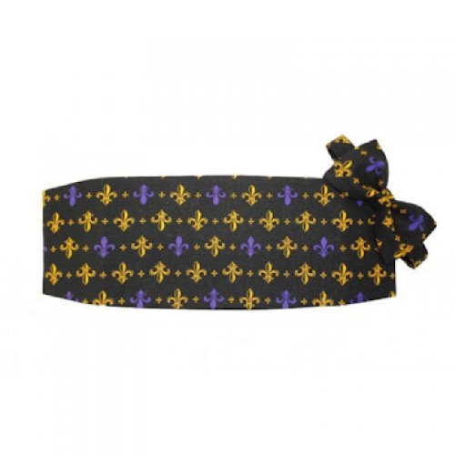 Mardi Gras Fleur de Lis Cummerbund and Bow Tie