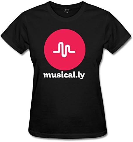 Justfly Women's Musical T-shirt M Black