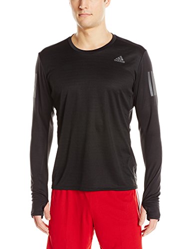 adidas Men's Running Response Long Sleeve Tee, Black, Large