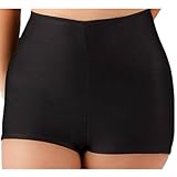 Women's Vintage Black Tummy Control High Waisted Bathing Bikini Boy Short Bottom