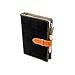 Best Refillable Journal with Pen + Organization Pocket - Stitched Faux Leather – Hook & Loop Clasp - 80 page lined journal - 7.5 x 5.5-inch – Ideal for Reflection, Travel, Sketching - Black