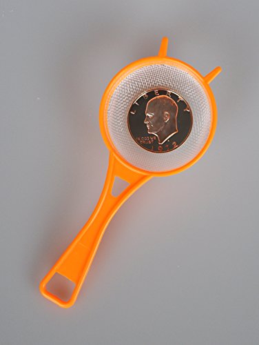 2-1/2" Plastic Strainer with Nylon Mesh - Perfect for Dipping Coins!