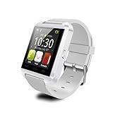 Wavefull Bluetooth Smart Jogging Watch U8, Sport Wrist Watch Uwatch Fit for Smart Phones IOS Apple Iphone Android Samsung HTC Sony Blackberry (White)
