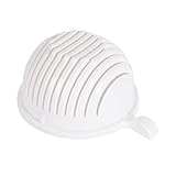 Aitsite 60 Second Salad Cutter Bowl Salad Cutter Strainer Salad Cutter Chopper Practical Fast and Easy To Slice Fruit Vegetable In Seconds ()